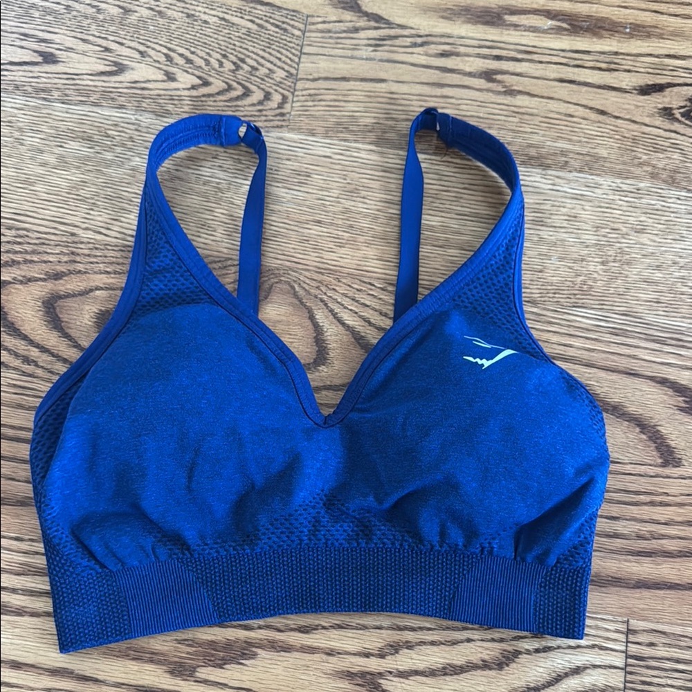 Gymshark Blue Racerback Sports Bra Medium Support
